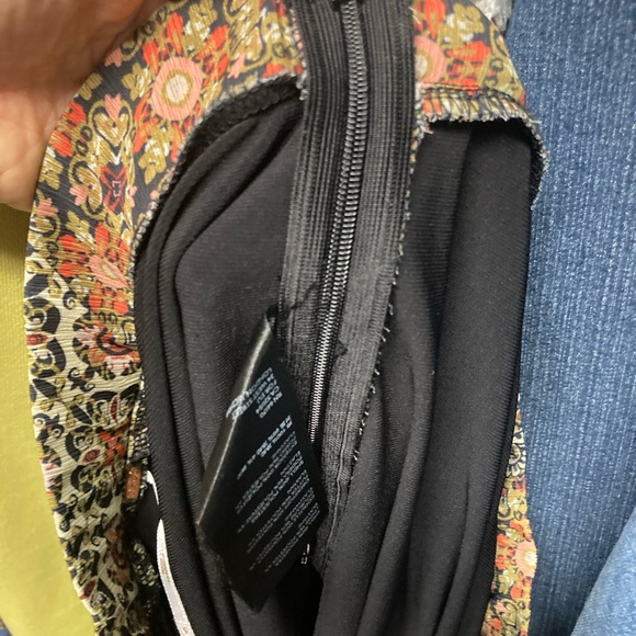 Free People Sz S Mosaic Stay Awhile Maxi Skirt Lined Women’s Green Multi - Picture 5 of 6